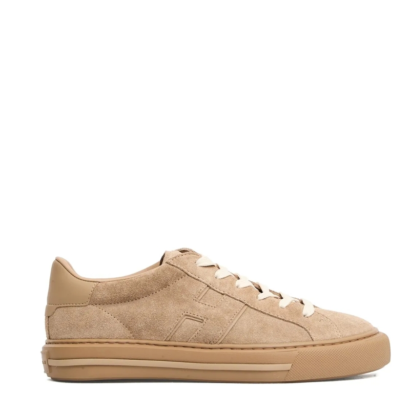 Hogan Lage-top sneaker H691 Beige Suede Sneakers Neutrals