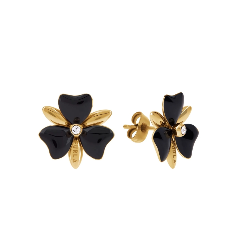 Furla Ohrstecker Ohrringe Furla Flora schwarz(Image 2)