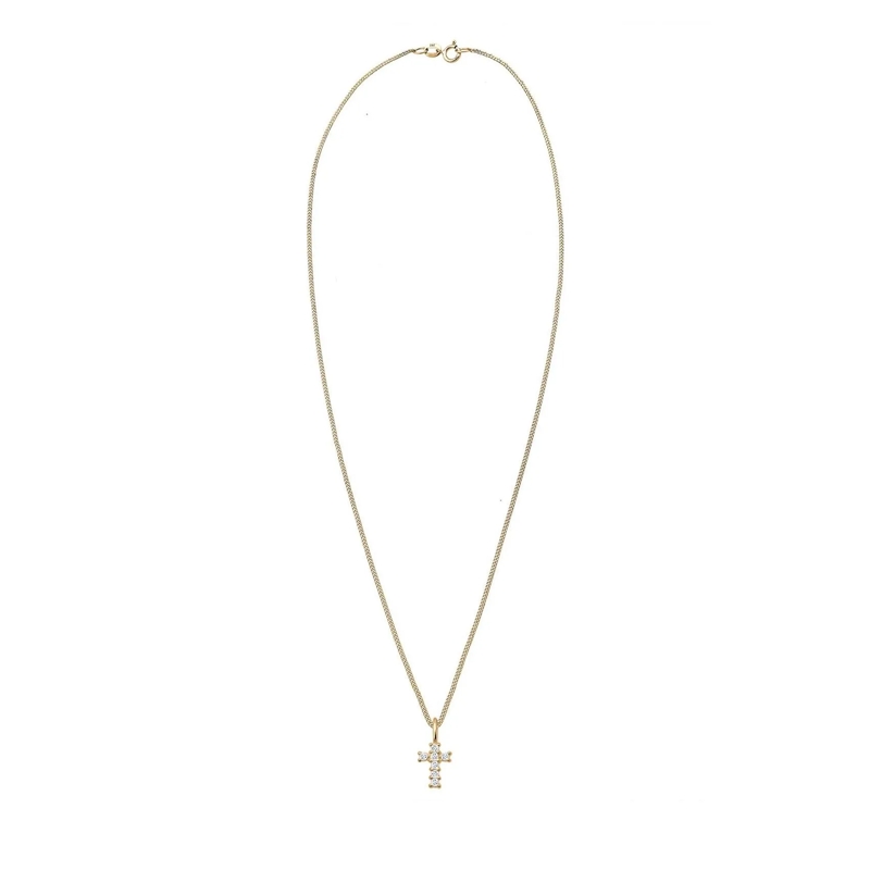 Elli Mittellange Halskette Halskette Kreuz Religion Glaube Symbol Topas 585 G gold(Image 2)