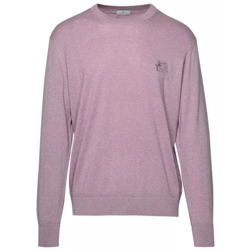 Etro Lilac Cotton Blend Sweater Purple 