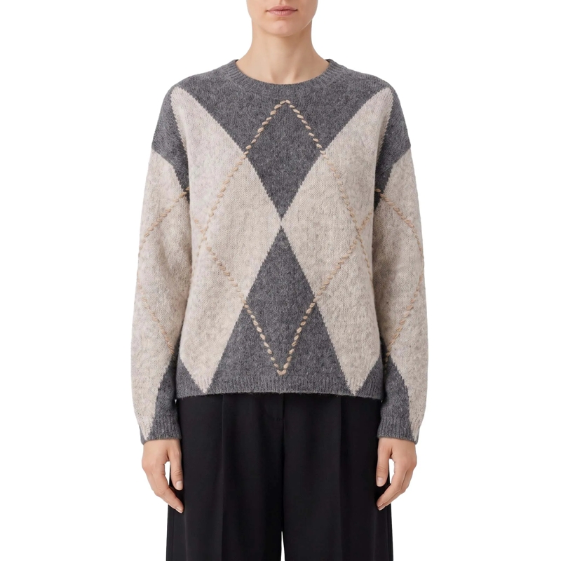 Luisa Cerano Pullover Pullover aus Alpaka-Woll-Mix grau(Image 2)