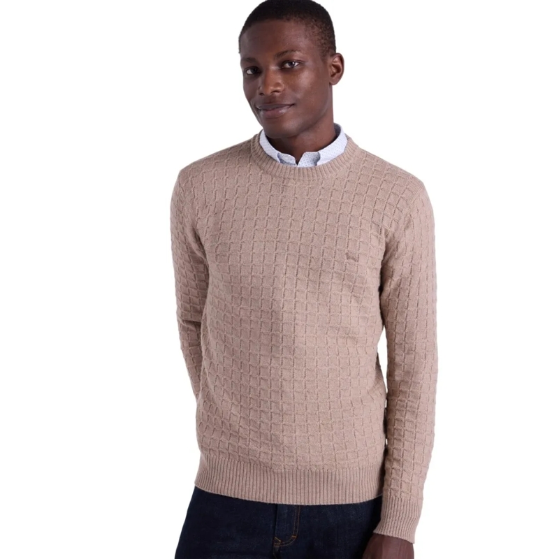 Harmont & Blaine Trui Textured Wool Blend Sweater Pink