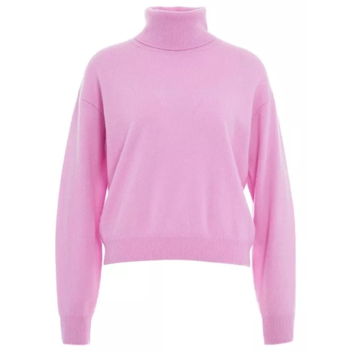 Crush Pink Cashmere Turtleneck Sweater Pink Pull en cachemire