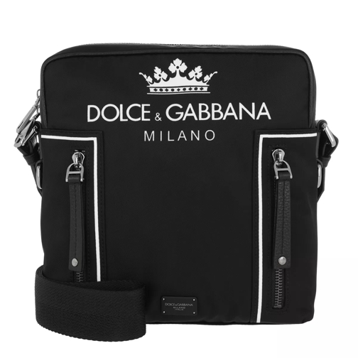 Dolce&Gabbana Nylon Messenger Bag Black/White Crossbody Bag