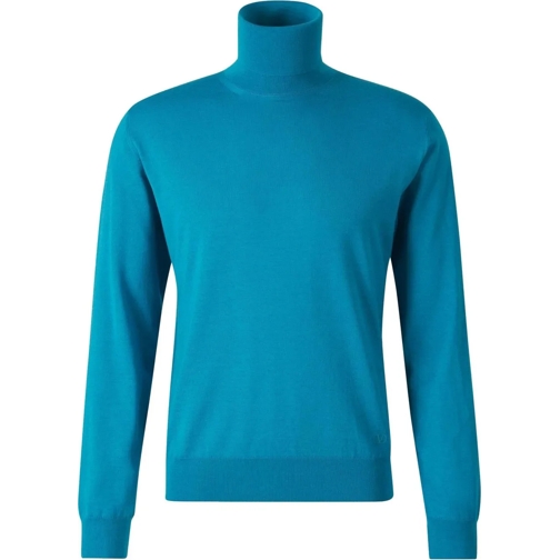 Valentino  Plain Wool Sweater blau