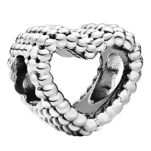 Pandora Offenes Metallperlen Herz -Charm Sterling silver Ciondolo