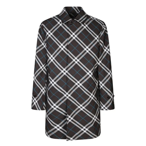 Burberry Check Print Coat Grey 