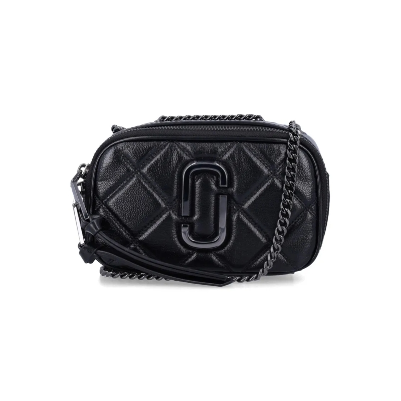 Marc Jacobs Schultertasche The Snapshot Quilted Leather Bag Black