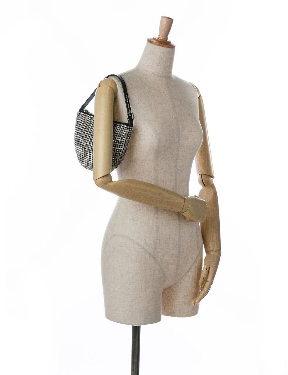 alexander wang Crossbody bags 2010-2024 Mesh Crystal Wanglock Fortune Cookie Han in zilver