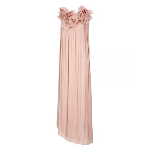 Costalleros Pink Costarellos Georgette One-Shoulder Dress Pink 