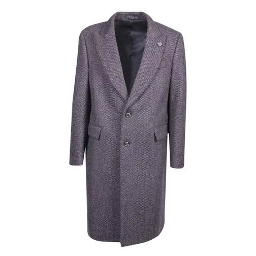Lardini Wool And Cashmere Coat Grey Vestes en cachemire