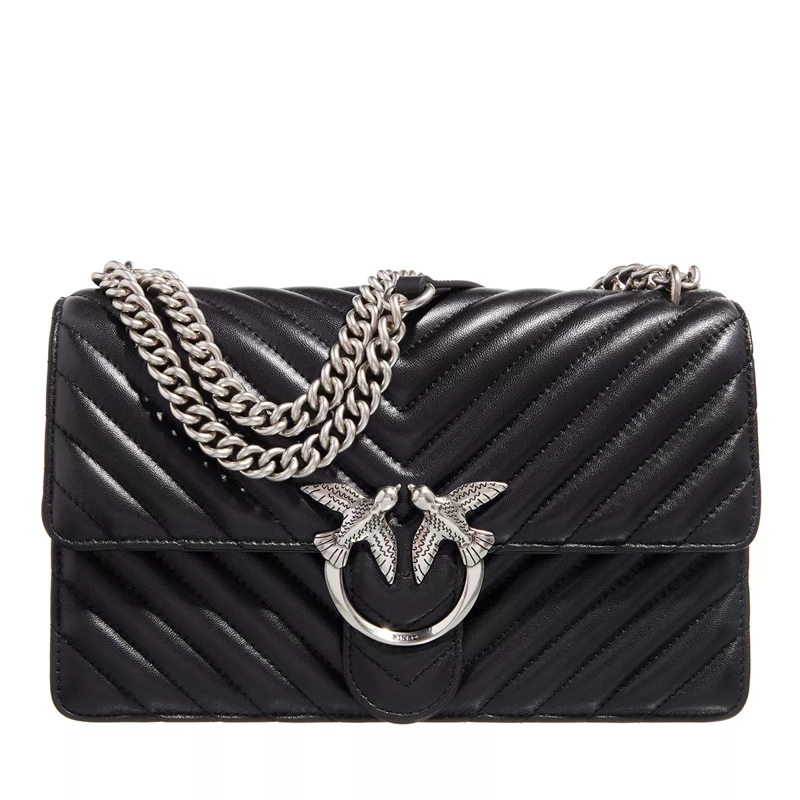 Pinko Crossbody Bag Love One Classic Dc Nero-Old Silver