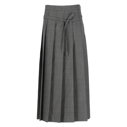 Fabiana Filippi Grey Virgin Wool Skirt Grey Gonne midi