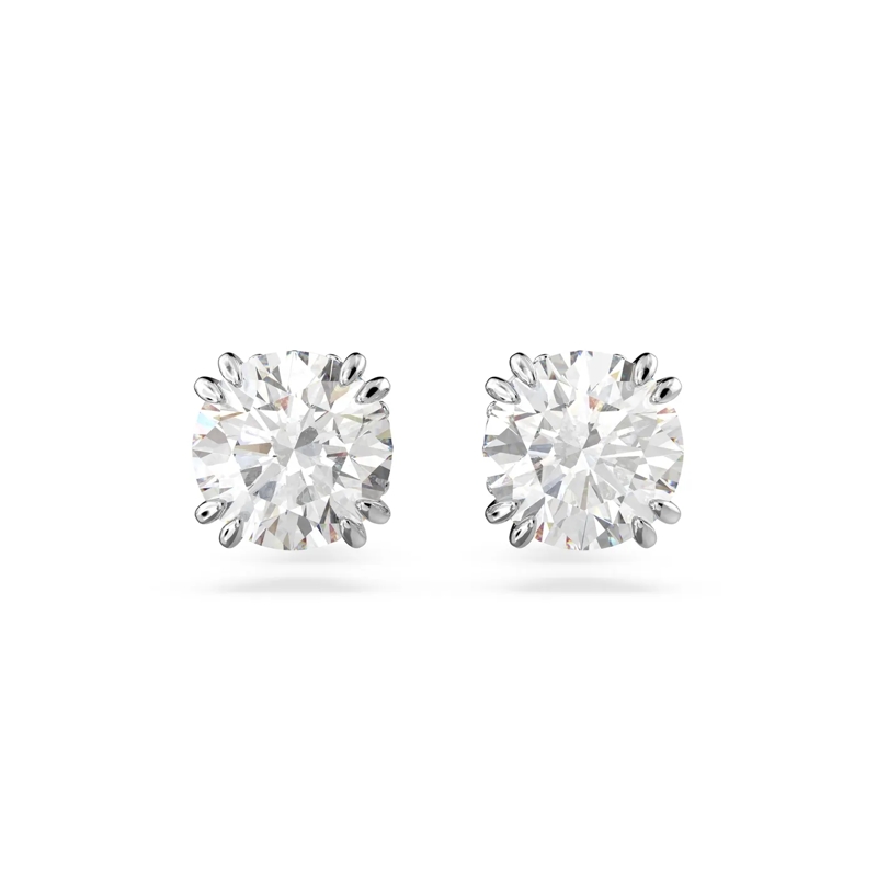 Swarovski Boucles d'oreilles Constella Round cut Rhodium plated White