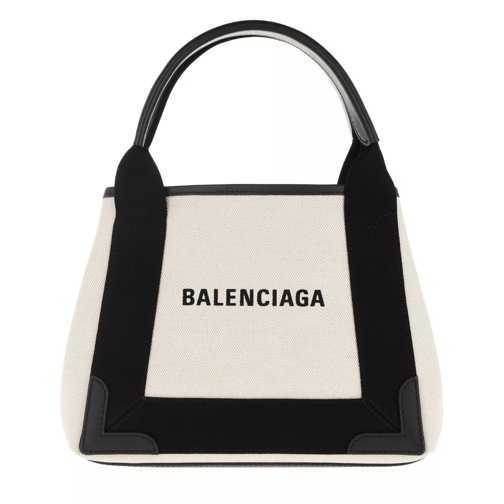Balenciaga Navy Cabas XS Tote Black/White Rymlig shoppingväska