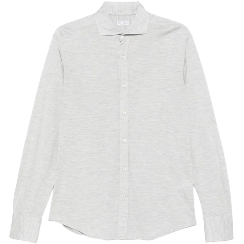 Brunello Cucinelli Legeres Oberteil Shirts Light Grey grau