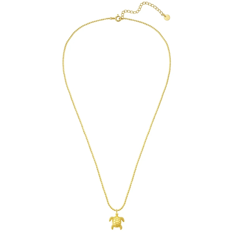 Glanzstücke München Mittellange Halskette Sterling Silber Halskette Schildkröte gold(Image 2)