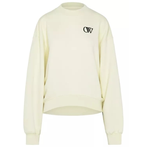 Off-White Cream Cotton Sweatshirt Neutrals 