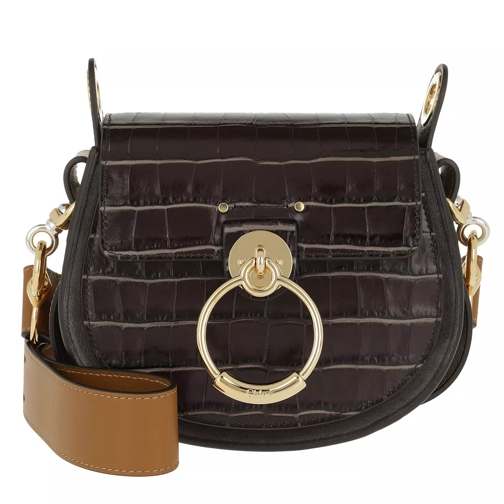 Chloé Tess Shoulder Bag Leather Profound Brown Crossbodytas