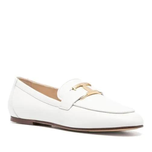 Tod%27s Loafers & Ballerinas - T-Logo Leather Loafers - Gr. 40 (EU) - in Weiß - für Damen