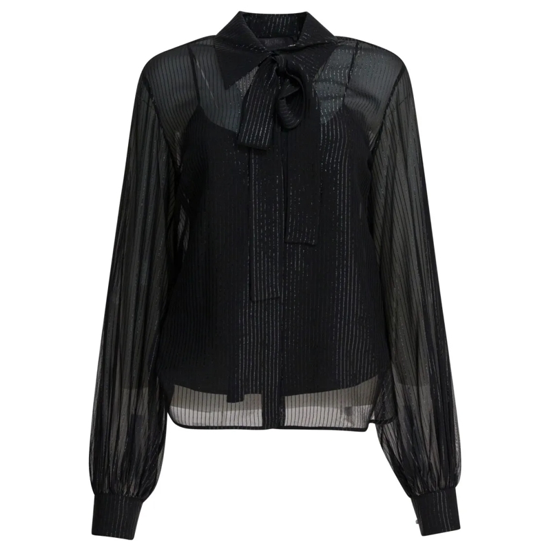 Max Mara Overhemd Silk-Blend Cami Top Black