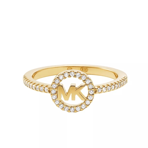 Michael Kors Logo Circle Ring Gold Bague pavé