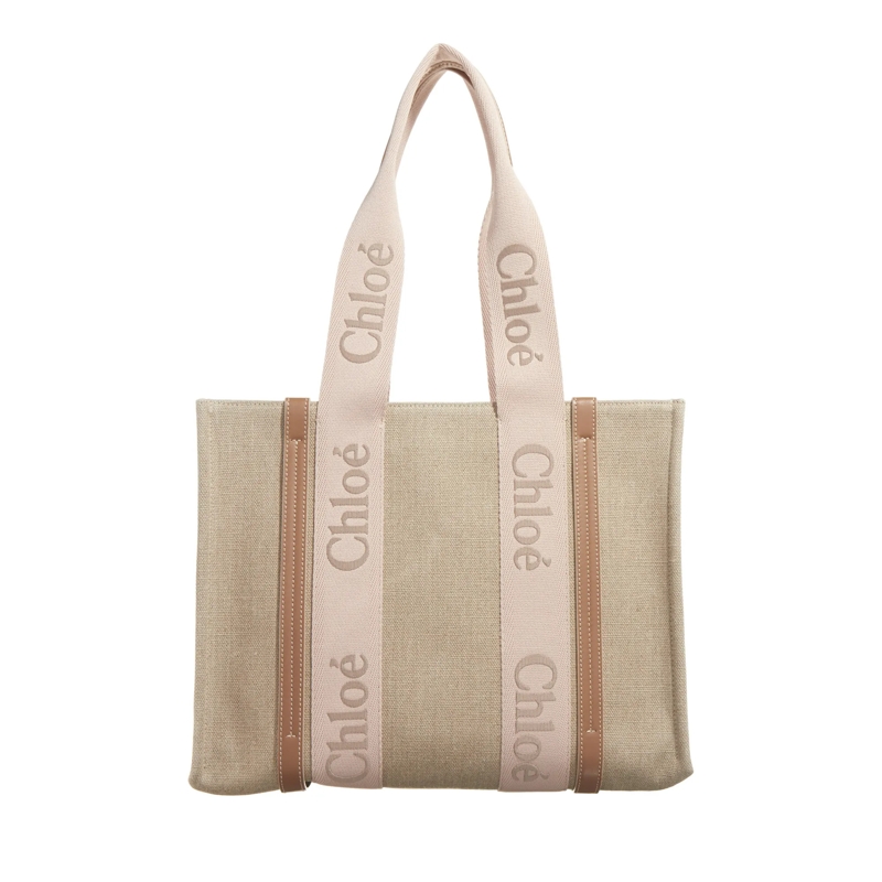 Chloé Tote Medium Woody Tote Bag Beige