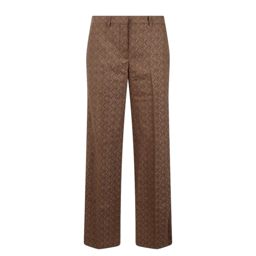 Marine Serre  Regenerated Moon Diamant Tailoring Pants Brown