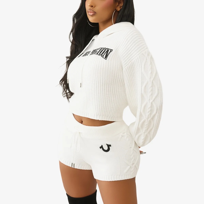 True Religion  Hoodie EMBROIDERY weiss(Image 3)