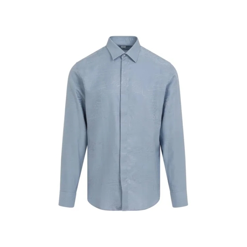 Berluti  Silk And Cotton Shirt Blue