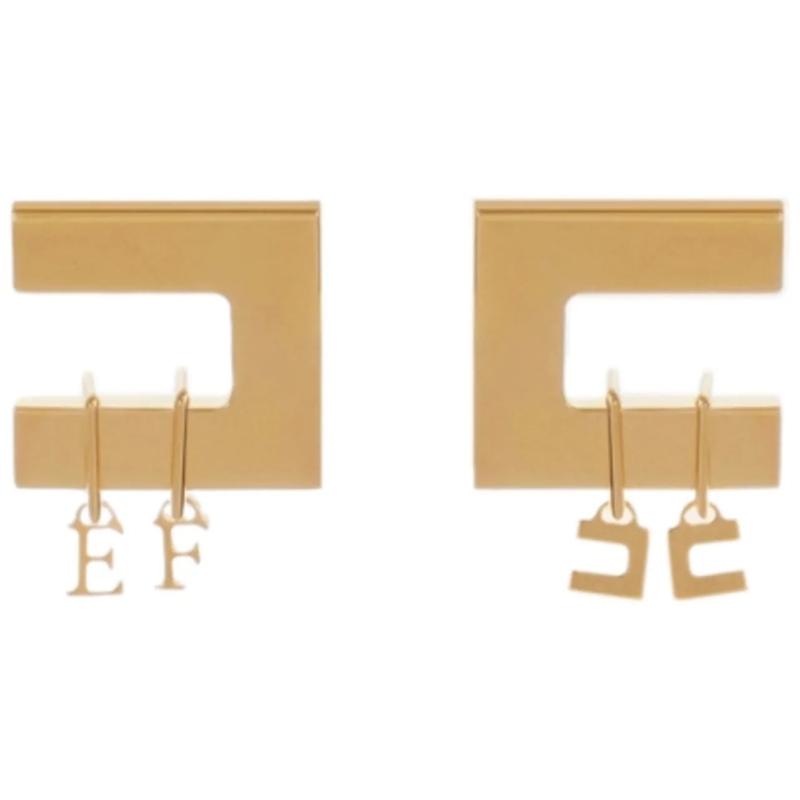 Elisabetta Franchi Créoles Bijoux Golden gold