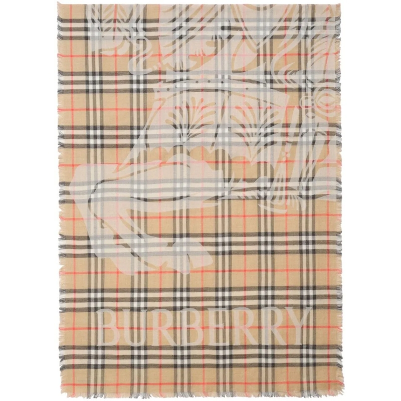 Burberry Écharpe en laine Scarfs Beige beige