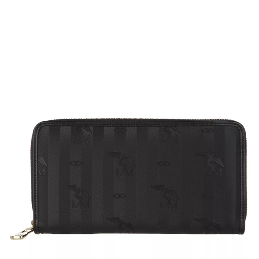 Maison Mollerus Vinerus Zip Wallet Black Portemonnaie mit Zip-Around-Reißverschluss
