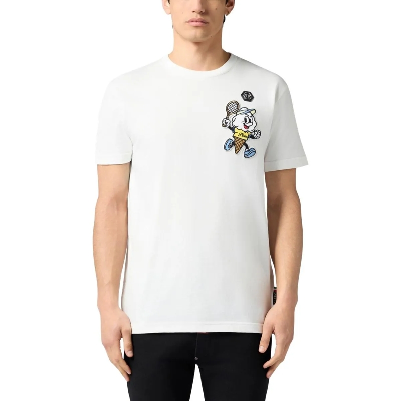 Philipp Plein T-Shirt Round Neck T-Shirt Gelato Monsters weiss(Image 2)