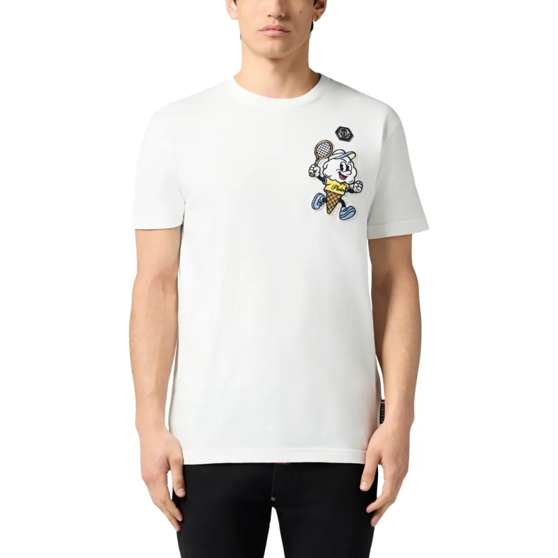 Philipp Plein T-Shirt Round Neck T-Shirt Gelato Monsters weiss(Image 3)