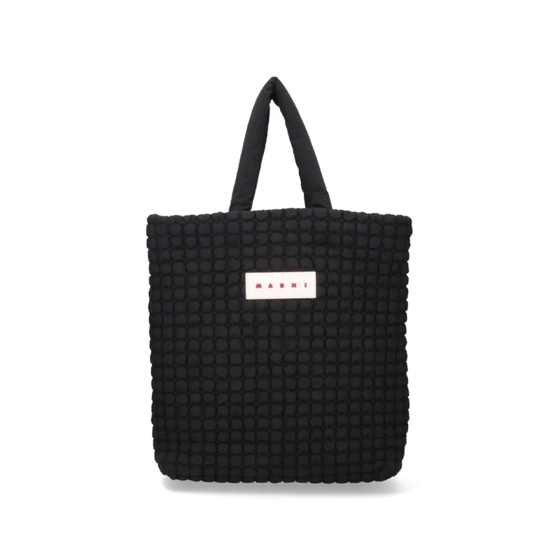 Marni Fourre-tout "Puff" Tote Bag Black Black
