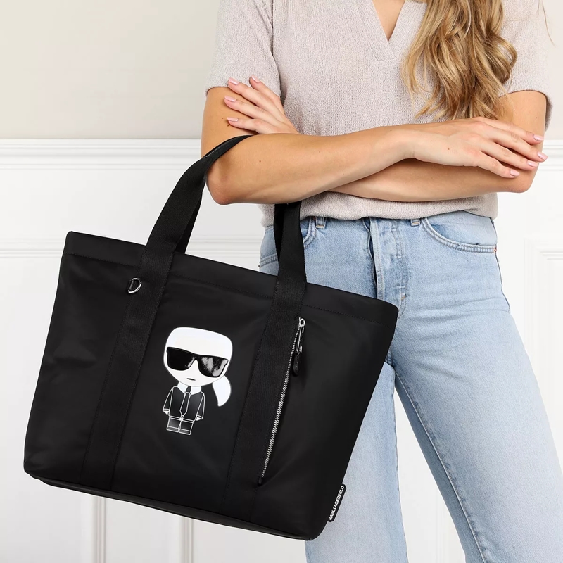Karl Lagerfeld Tote K/Ikonik Nylon Tote A999 Black(Image 2)