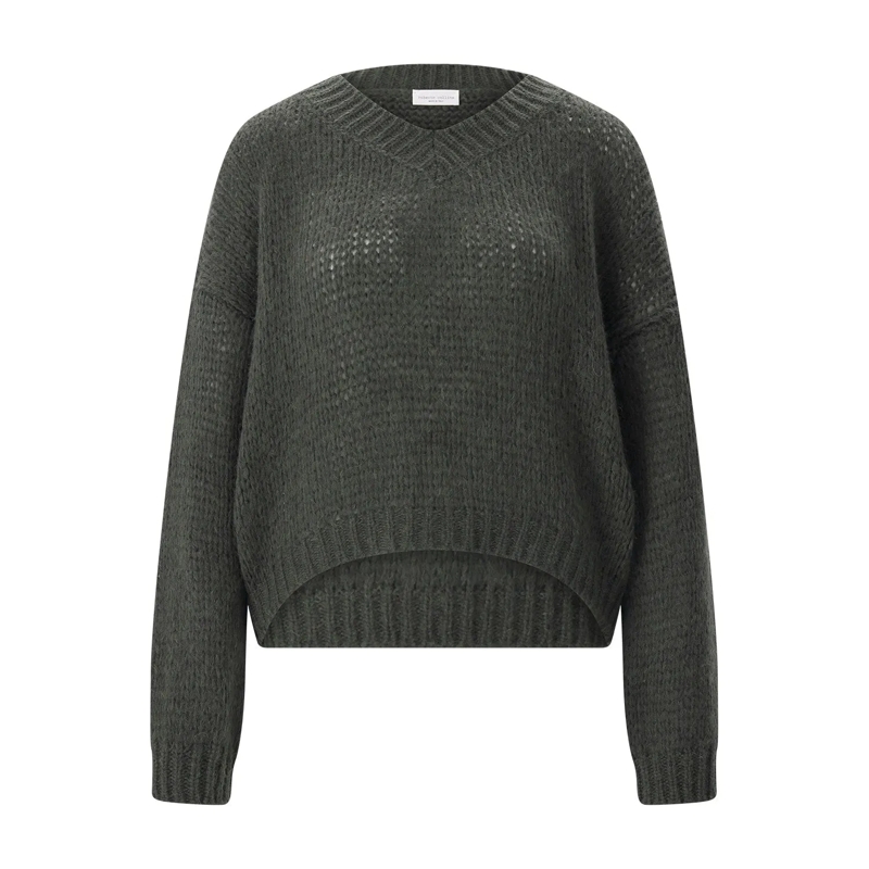 Roberto Collina Pullover Pullover aus Alpakawolle grün(Image 4)