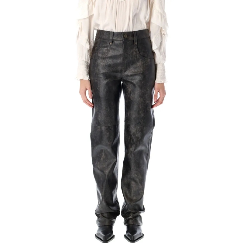 Etoile Isabel Marant  Coralea Faux Leather Pants Black