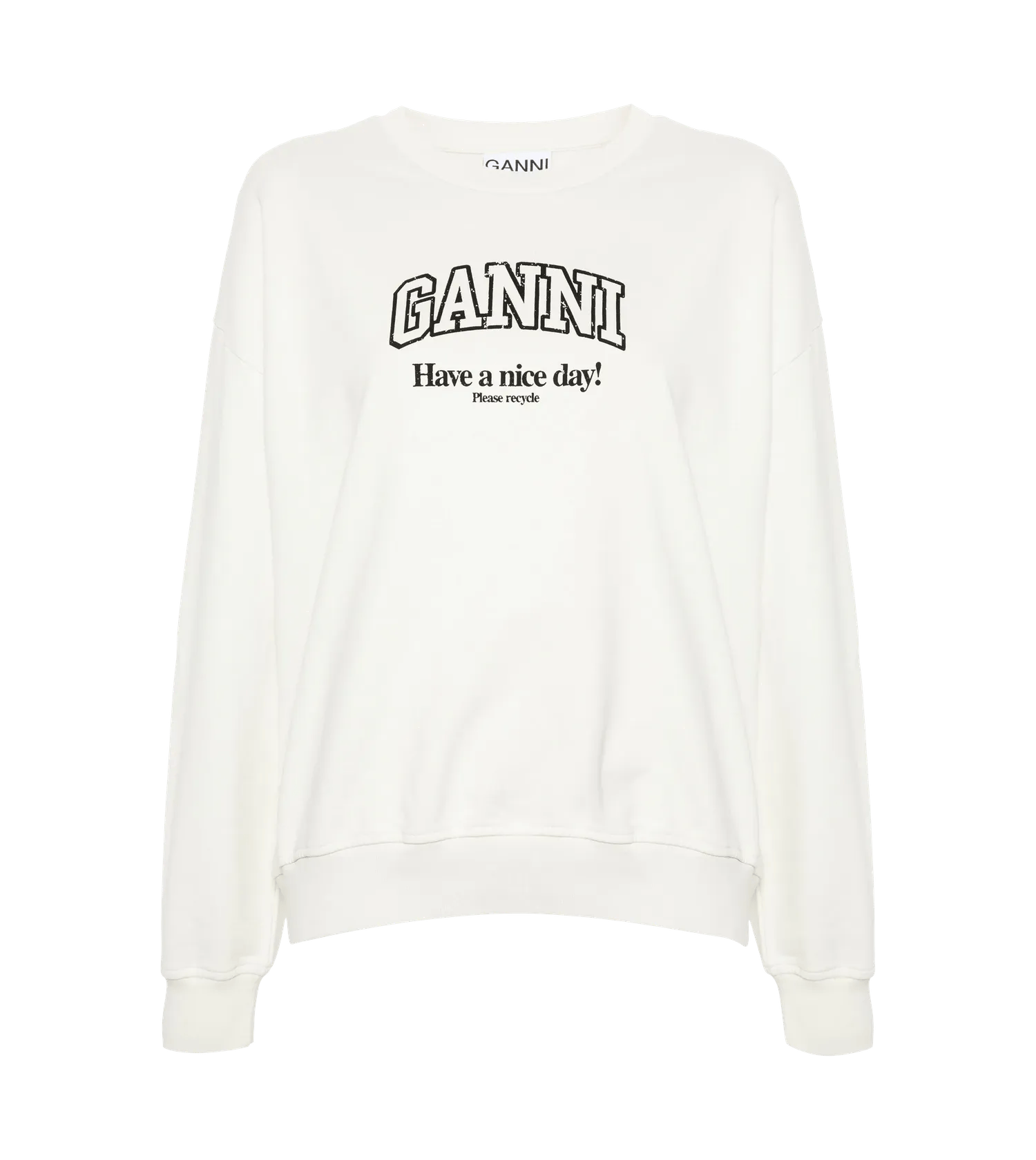 GANNI - Sweatshirt mit Logo-Print - Größe XXS/XS - multi