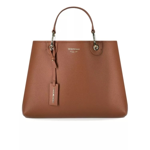 Emporio Armani Myea Tobacco Shopping Bag Brown Rymlig shoppingväska