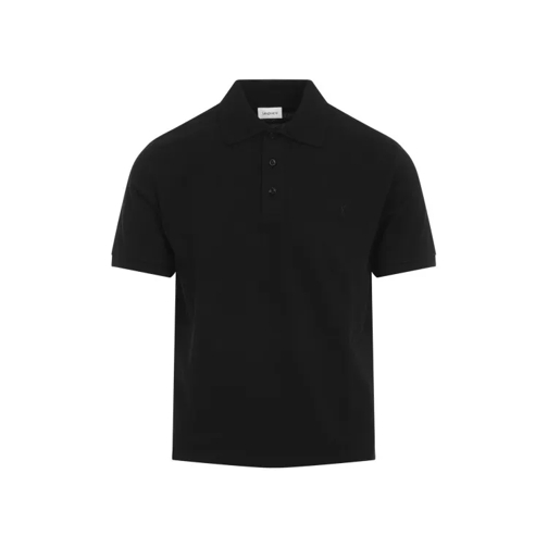 Saint Laurent Cotton Polo Black 