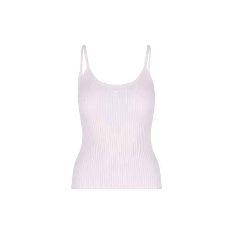 Courrèges Top Top, Pink, Thin Shoulder Straps, Round Neckline Pink