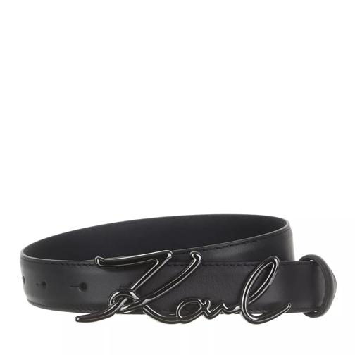 Karl Lagerfeld Karl Signature Belt Black Cintura in pelle