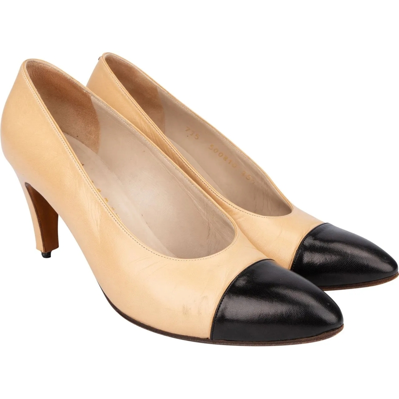Chanel Pumps Chanel Bicolor Leather Heels (35,5) mehrfarbig