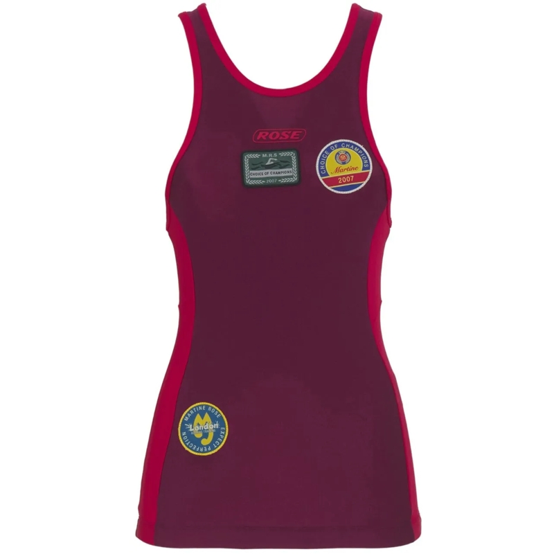 Martine Rose T-Shirt Swim Vest Red Burgundy rot