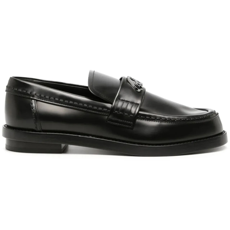 Alexander McQueen Low-Top-Sneaker Seal Logo Plaque Loafers schwarz