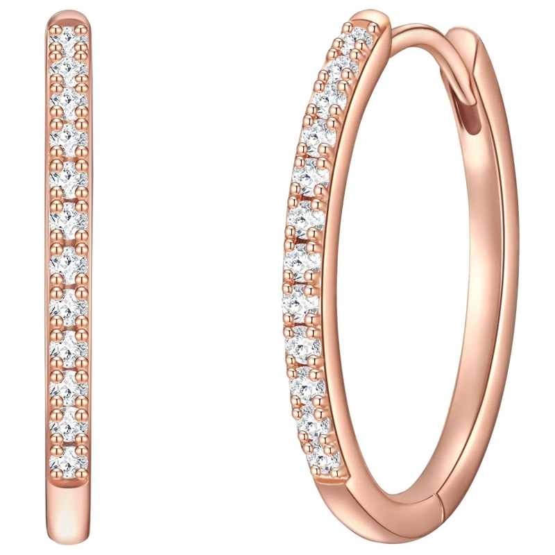 Glanzstücke München Ohrhänger Sterling Silber Creolen Zirkonia rosegold