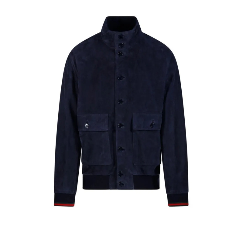 Gucci Bomberjacke Luxurious Lamb Leather Bomber Jacket With Subtle D Black