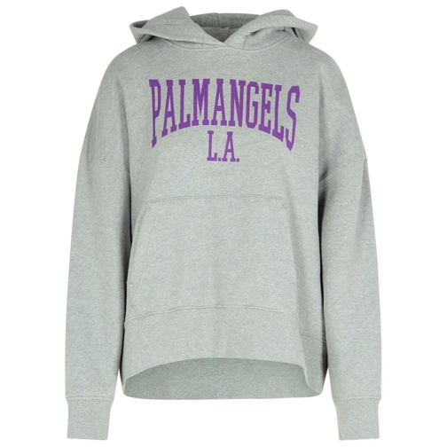 Palm Angels Shirts College' Grey Cotton Sweatshirt Grey